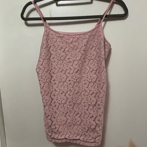 Cotton/Spandex Loft Babydoll Sexy Lace Fairy Cami Soft Rose Pink Size Small